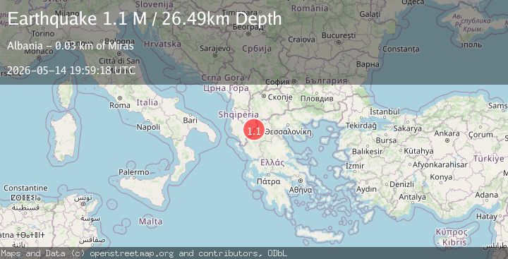 Map of Greece-Albania border region