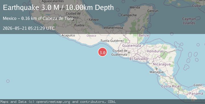 Map of off the coast of Chiapas, Mexico