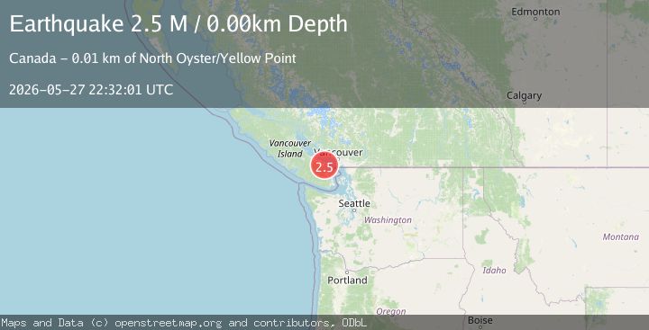 Map of Vancouver Island, Canada region