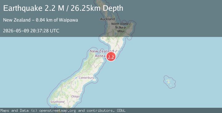 Map of South Wairarapa District, New Zealand