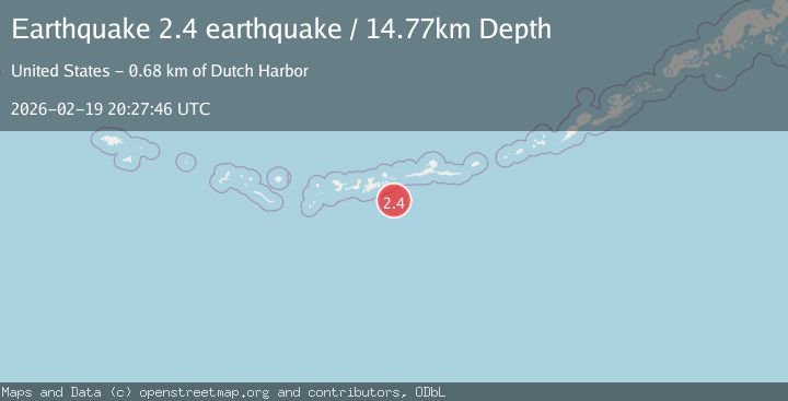 Map of Andreanof Islands, Aleutian Islands, Alaska