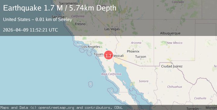 Map of California-Baja California border region