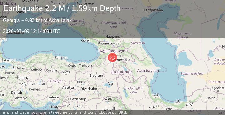 Map of Georgia (Sak'art'velo)