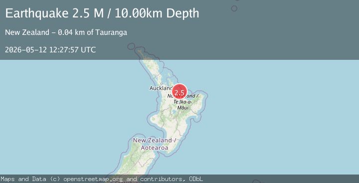 Map of North Island of New Zealand