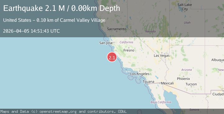 Map of offshore Central California