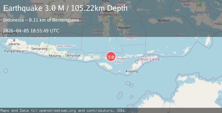 Map of Flores region, Indonesia