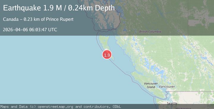 Map of Haida Gwaii Region, Canada