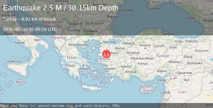 Map of Aegean Region, Turkey