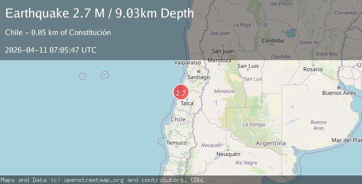 Map of Maule, Chile