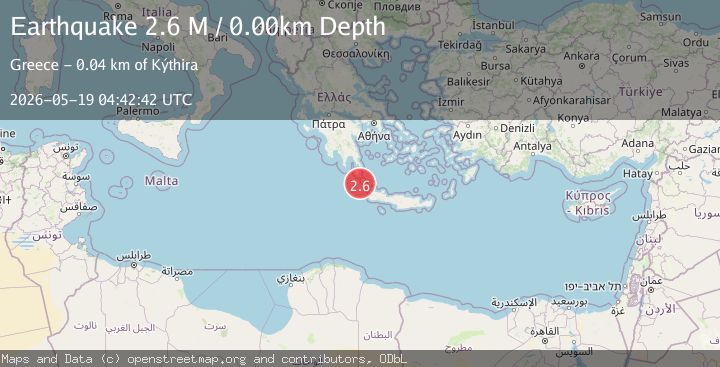 Map of Offshore Crete, Greece
