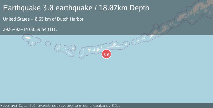 Map of Andreanof Islands, Aleutian Islands, Alaska