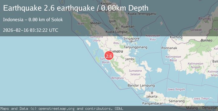 Map of southern Sumatra, Indonesia