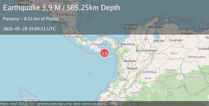 Map of south of Panama