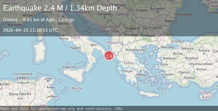 Map of Greece-Albania border region