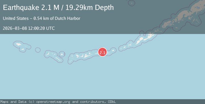 Map of Andreanof Islands, Aleutian Islands, Alaska