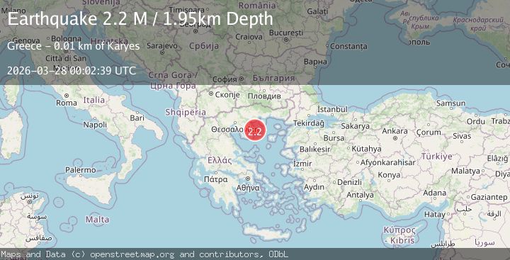 Map of Athos Region, Greece