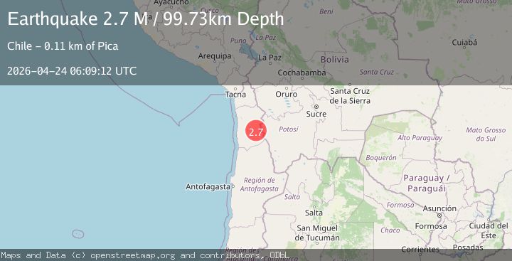 Map of Tarapaca, Chile