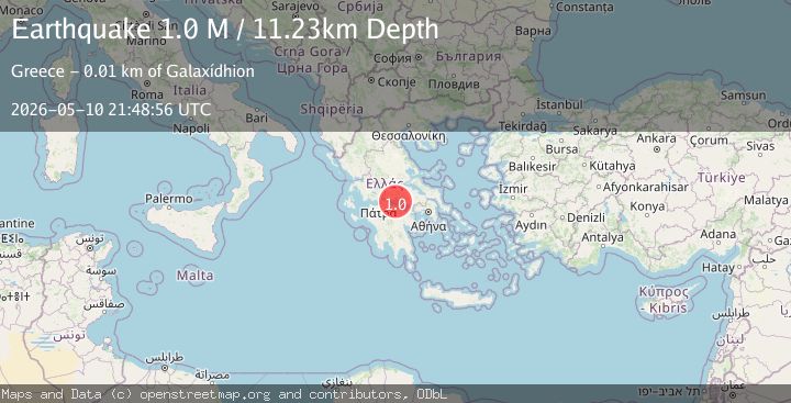 Map of Near the coast of Greece