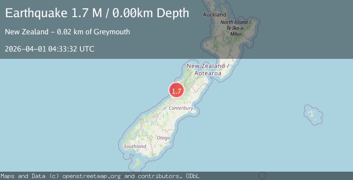 Map of Grey District, New Zealand