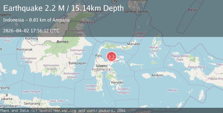 Map of Minahasa, Sulawesi, Indonesia