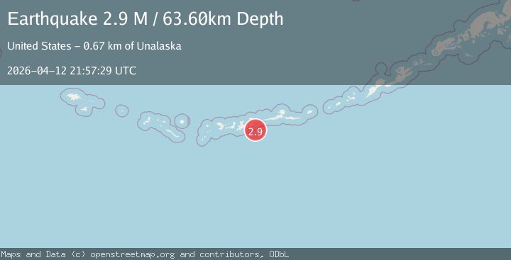 Map of Andreanof Islands, Aleutian Islands, Alaska