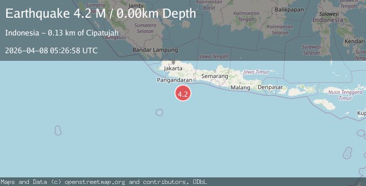 Map of Java, Indonesia
