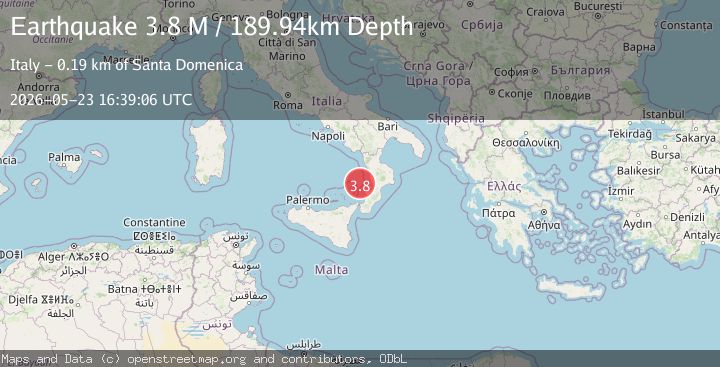 Map of Sicily, Italy