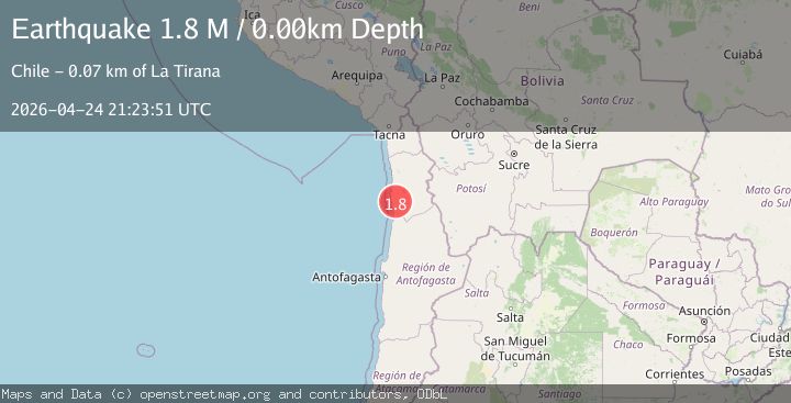 Map of Tarapaca, Chile