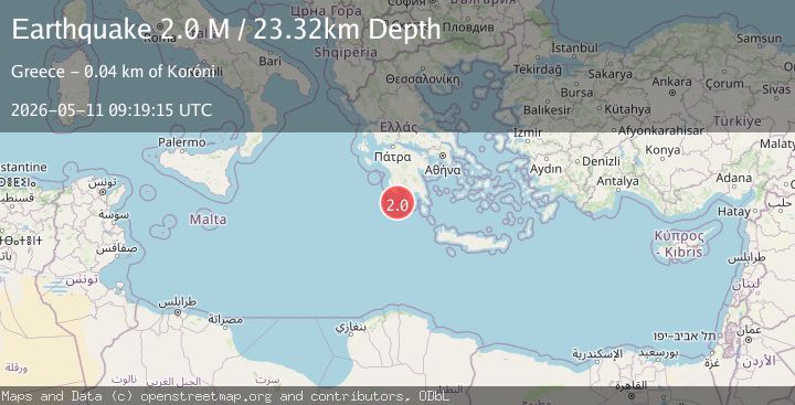 Map of Offshore southern Greece