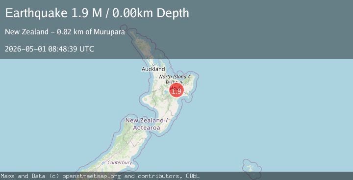 Map of Whakatane District, New Zealand