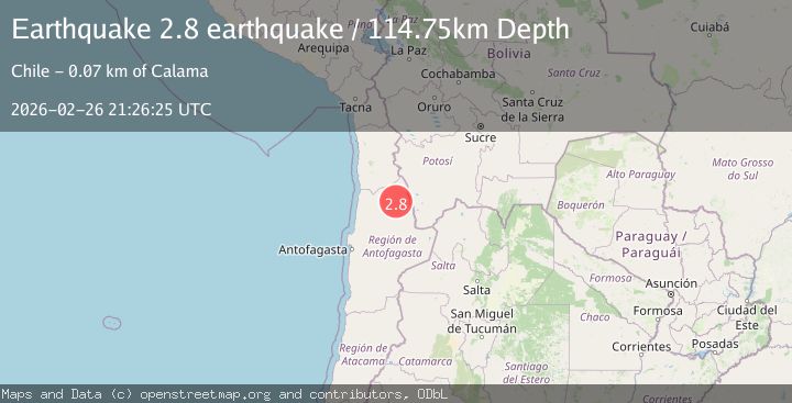 Map of Antofagasta, Chile