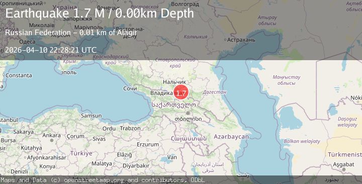 Map of Caucasus region, Russia