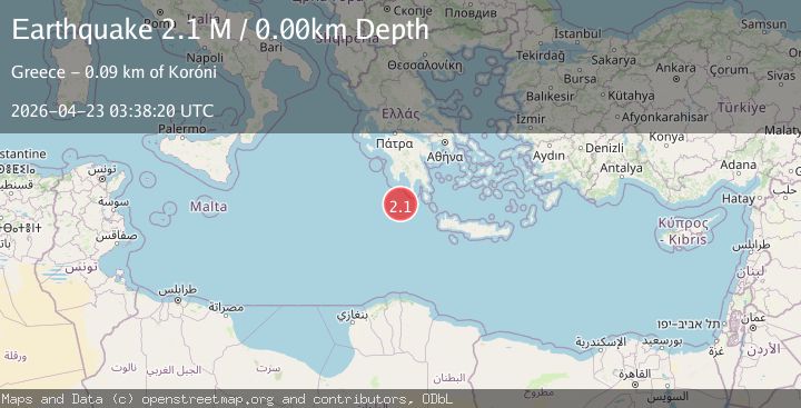 Map of Offshore southern Greece