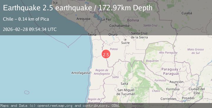Map of Potosi, Bolivia