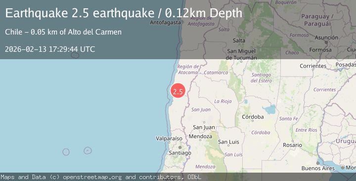 Map of Coquimbo, Chile