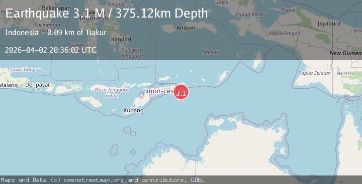 Map of Timor region, Indonesia
