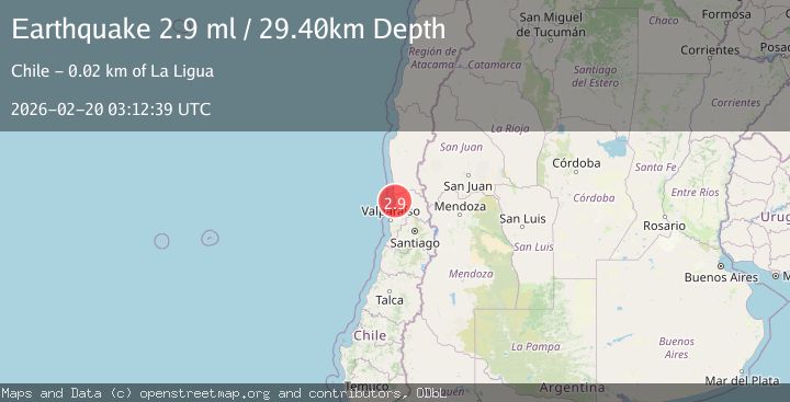 Map of offshore Valparaiso, Chile