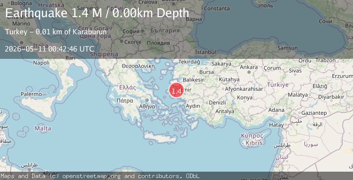 Map of Aegean Region, Turkey