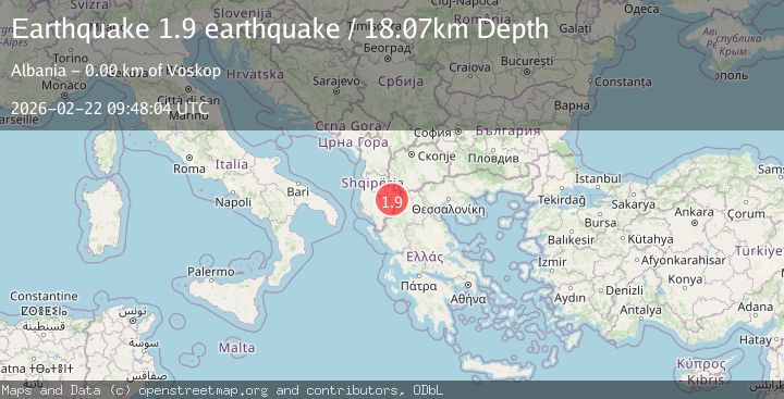 Map of Greece-Albania border region