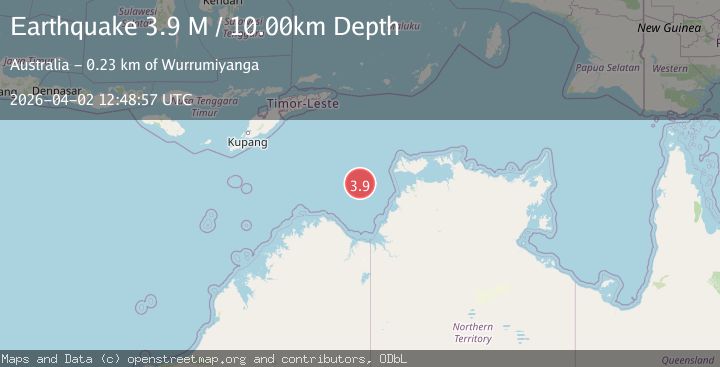 Map of south of Timor