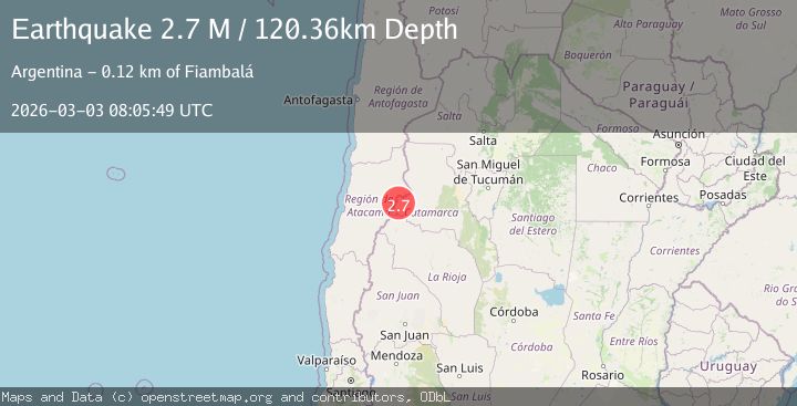 Map of Catamarca, Argentina