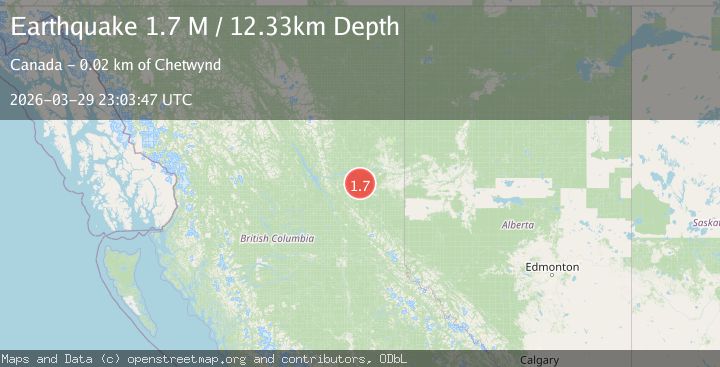 Map of British Columbia, Canada