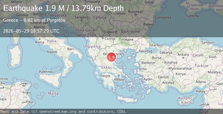 Map of Near the coast of Greece