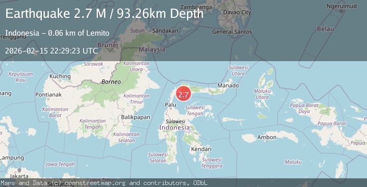 Map of Minahasa, Sulawesi, Indonesia