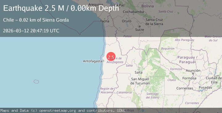 Map of Antofagasta, Chile