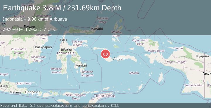 Map of Ceram Sea, Indonesia