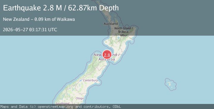 Map of Cook Strait, New Zealand