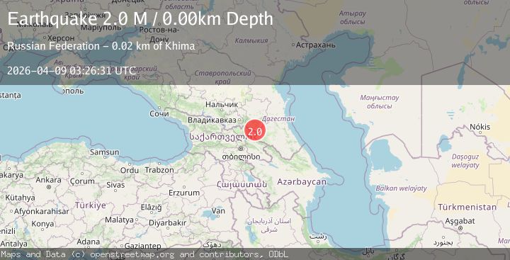 Map of Caucasus region, Russia