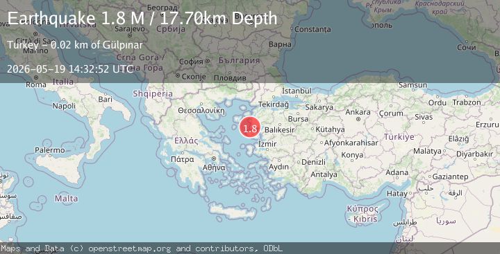 Map of Marmara Region, Turkey