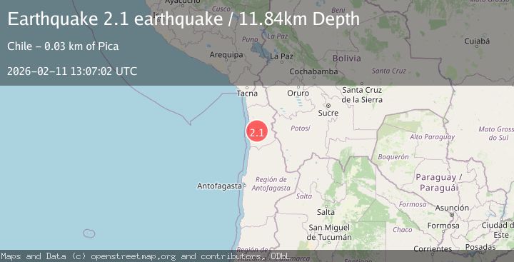 Map of Tarapaca, Chile